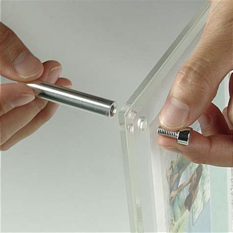 plexiglass frames with metal studs